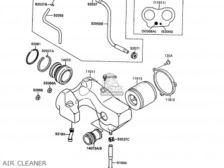 AIR CLEANER - EN500A1 1990 EUROPE UK FR AR FG IT NR SD SP ST