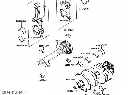 CRANKSHAFT - EN500A1 1990 EUROPE UK FR AR FG IT NR SD SP ST