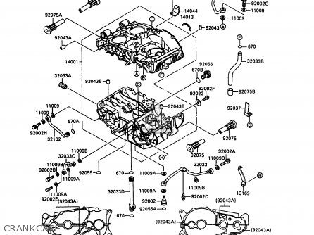 CRANKCASE - EN500A1 1990 EUROPE UK FR AR FG IT NR SD SP ST