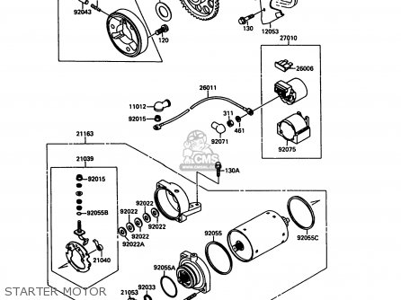 STARTER MOTOR - EN500A1 1990 EUROPE UK FR AR FG IT NR SD SP ST