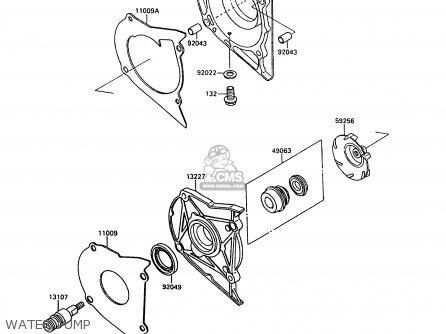 WATER PUMP - EN500A1 1990 EUROPE UK FR AR FG IT NR SD SP ST