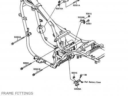 FRAME FITTINGS - EN500A1 1990 EUROPE UK FR AR FG IT NR SD SP ST
