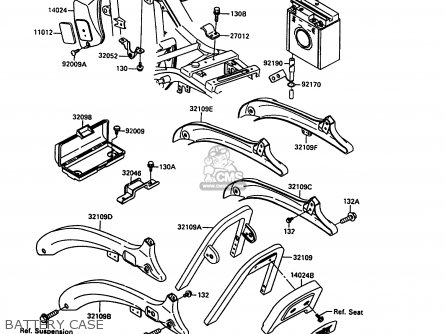 BATTERY CASE - EN500A1 1990 EUROPE UK FR AR FG IT NR SD SP ST