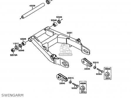 SWINGARM - EN500A1 1990 EUROPE UK FR AR FG IT NR SD SP ST