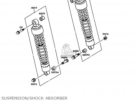 SUSPENSION/SHOCK ABSORBER - EN500A1 1990 EUROPE UK FR AR FG IT NR SD SP ST