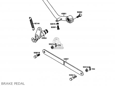 BRAKE PEDAL - EN500A1 1990 EUROPE UK FR AR FG IT NR SD SP ST
