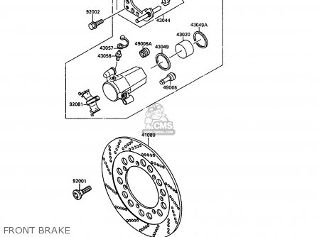 FRONT BRAKE - EN500A1 1990 EUROPE UK FR AR FG IT NR SD SP ST