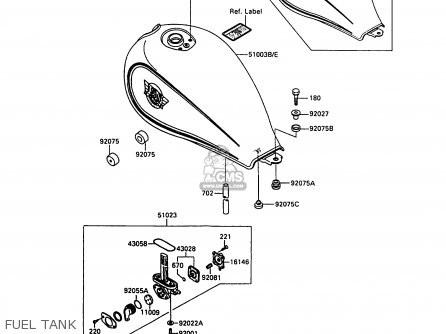 FUEL TANK - EN500A1 1990 EUROPE UK FR AR FG IT NR SD SP ST