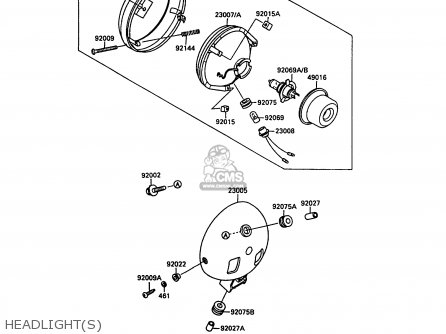HEADLIGHT(S) - EN500A1 1990 EUROPE UK FR AR FG IT NR SD SP ST