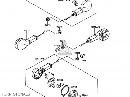TURN SIGNALS - EN500A1 1990 EUROPE UK FR AR FG IT NR SD SP ST