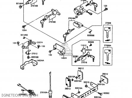IGNITION SWITCH - EN500A1 1990 EUROPE UK FR AR FG IT NR SD SP ST