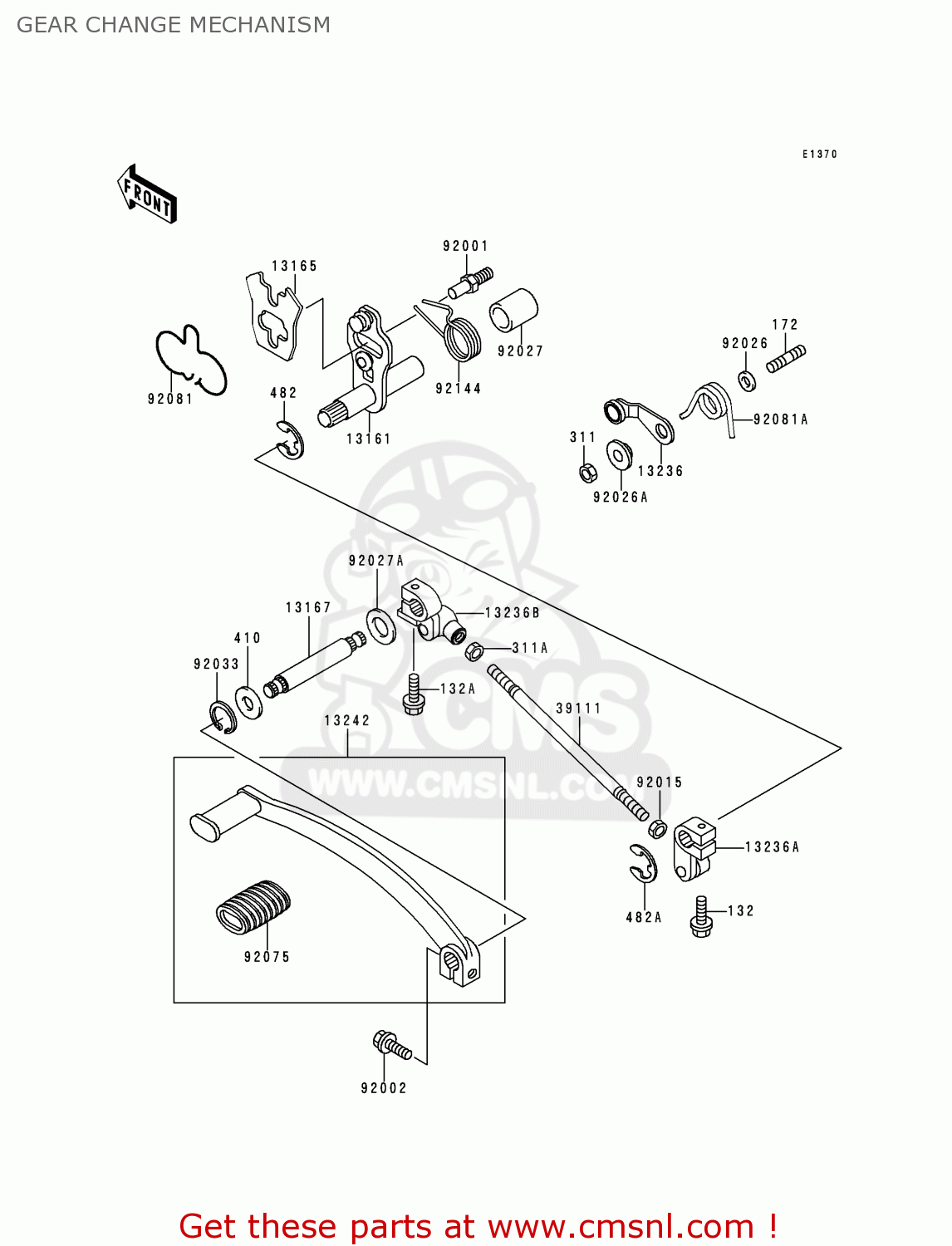 GEAR CHANGE MECHANISM EN500A1 VULCAN500 1990 USA CALIFORNIA