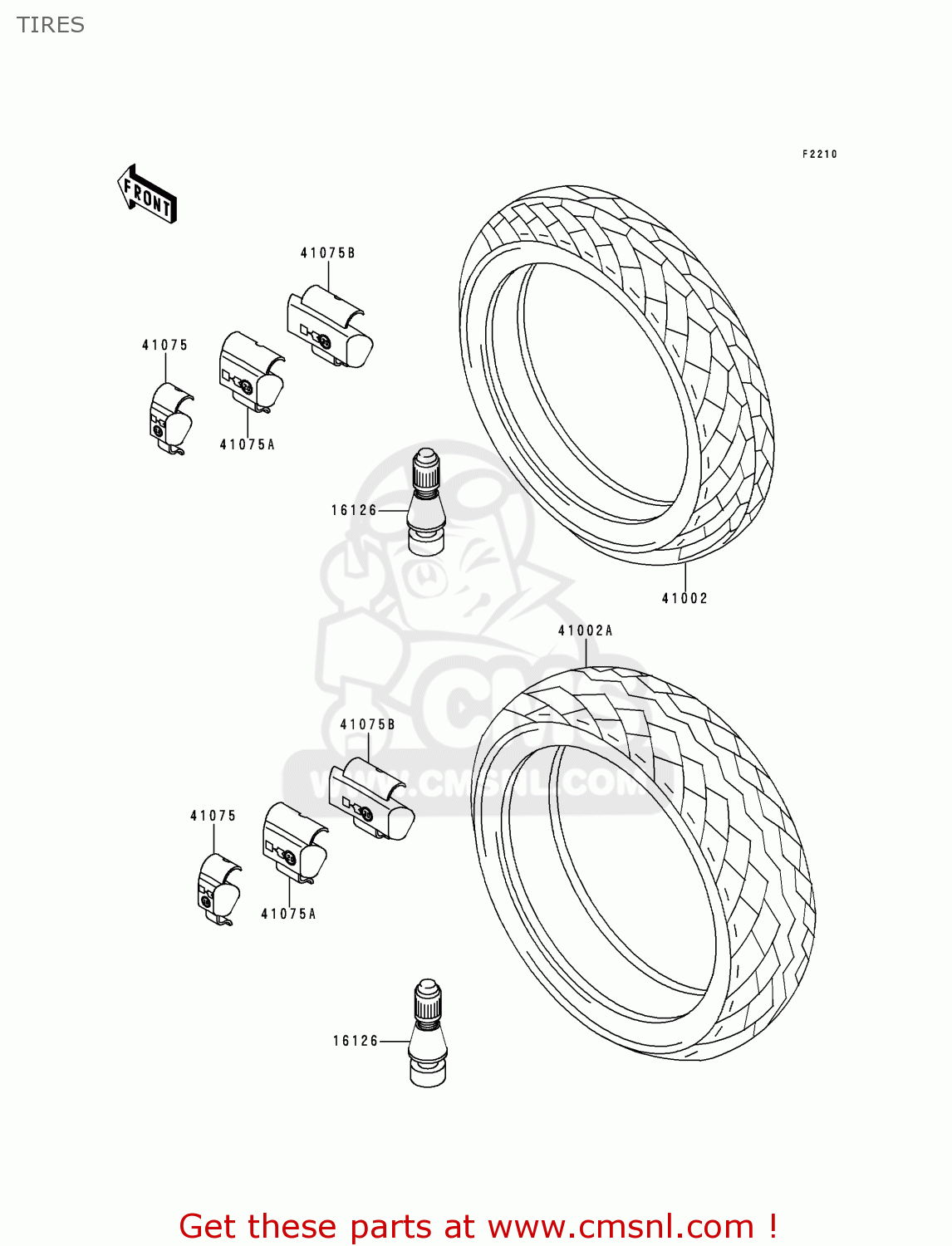 TIRES EN500A1 VULCAN500 1990 USA CALIFORNIA