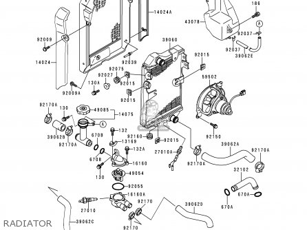 RADIATOR - EN500A1 VULCAN500 1990 USA CALIFORNIA