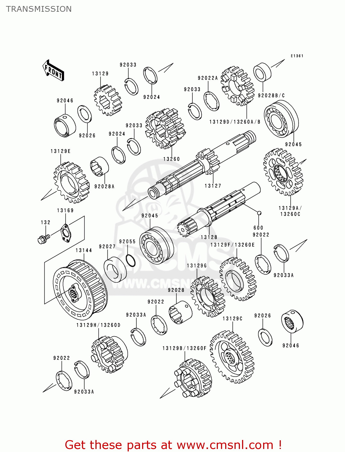 TRANSMISSION EN500A2 VULCAN500 1991 USA CALIFORNIA CANADA