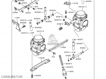 CARBURETOR - EN500A2 VULCAN500 1991 USA CALIFORNIA CANADA