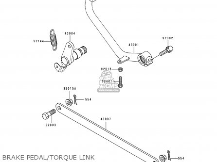 BRAKE PEDAL/TORQUE LINK - EN500A2 VULCAN500 1991 USA CALIFORNIA CANADA