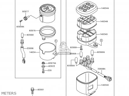 METERS - EN500A2 VULCAN500 1991 USA CALIFORNIA CANADA
