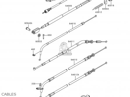 CABLES - EN500A2 VULCAN500 1991 USA CALIFORNIA CANADA