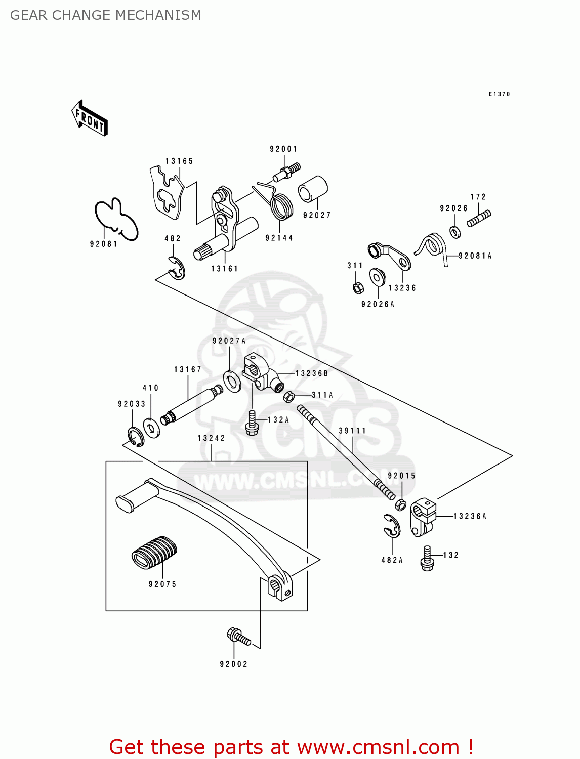 GEAR CHANGE MECHANISM EN500A3 1992 EUROPE UK FR AR FG GR IT NR SD SP ST