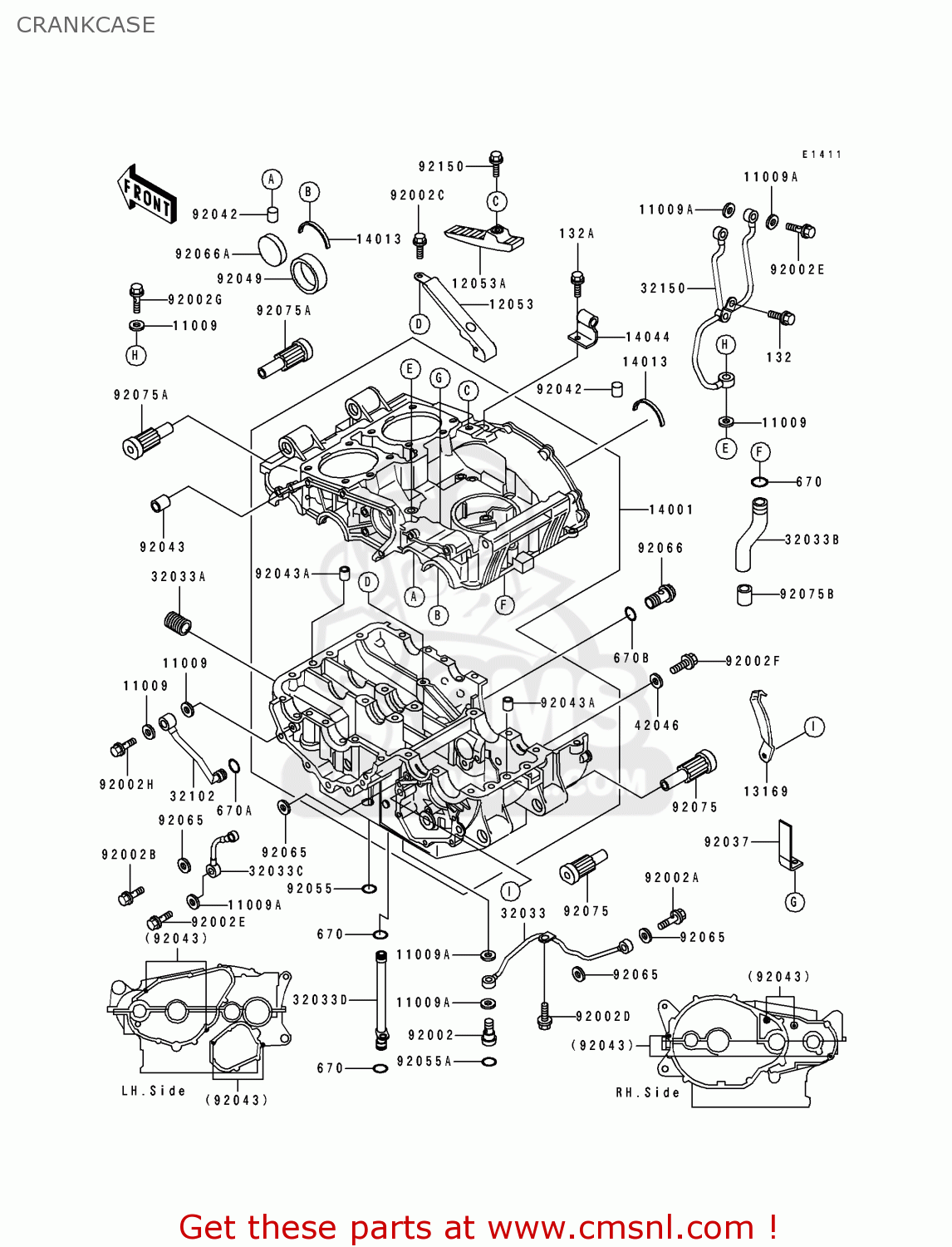 CRANKCASE EN500A3 1992 EUROPE UK FR AR FG GR IT NR SD SP ST