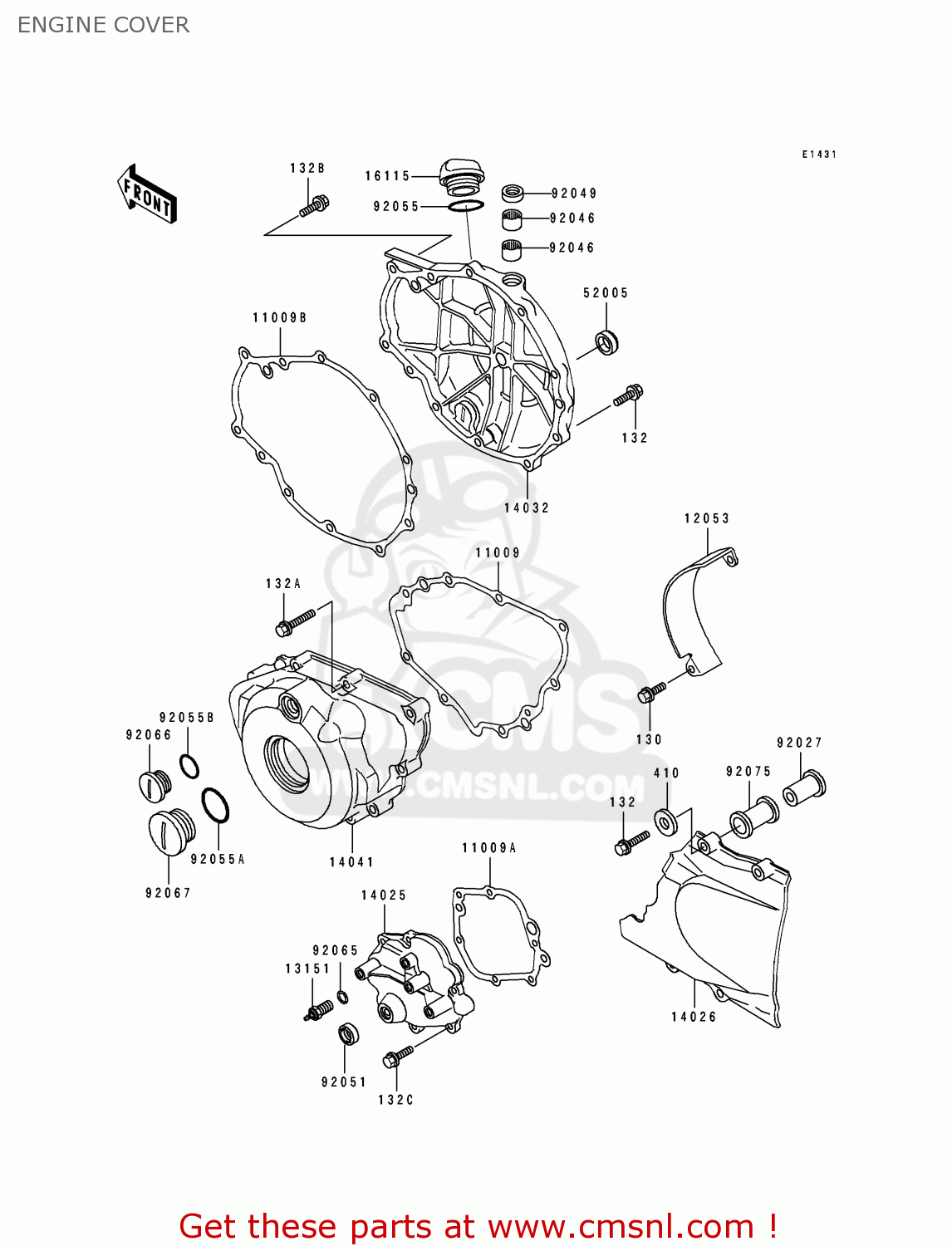ENGINE COVER EN500A3 1992 EUROPE UK FR AR FG GR IT NR SD SP ST