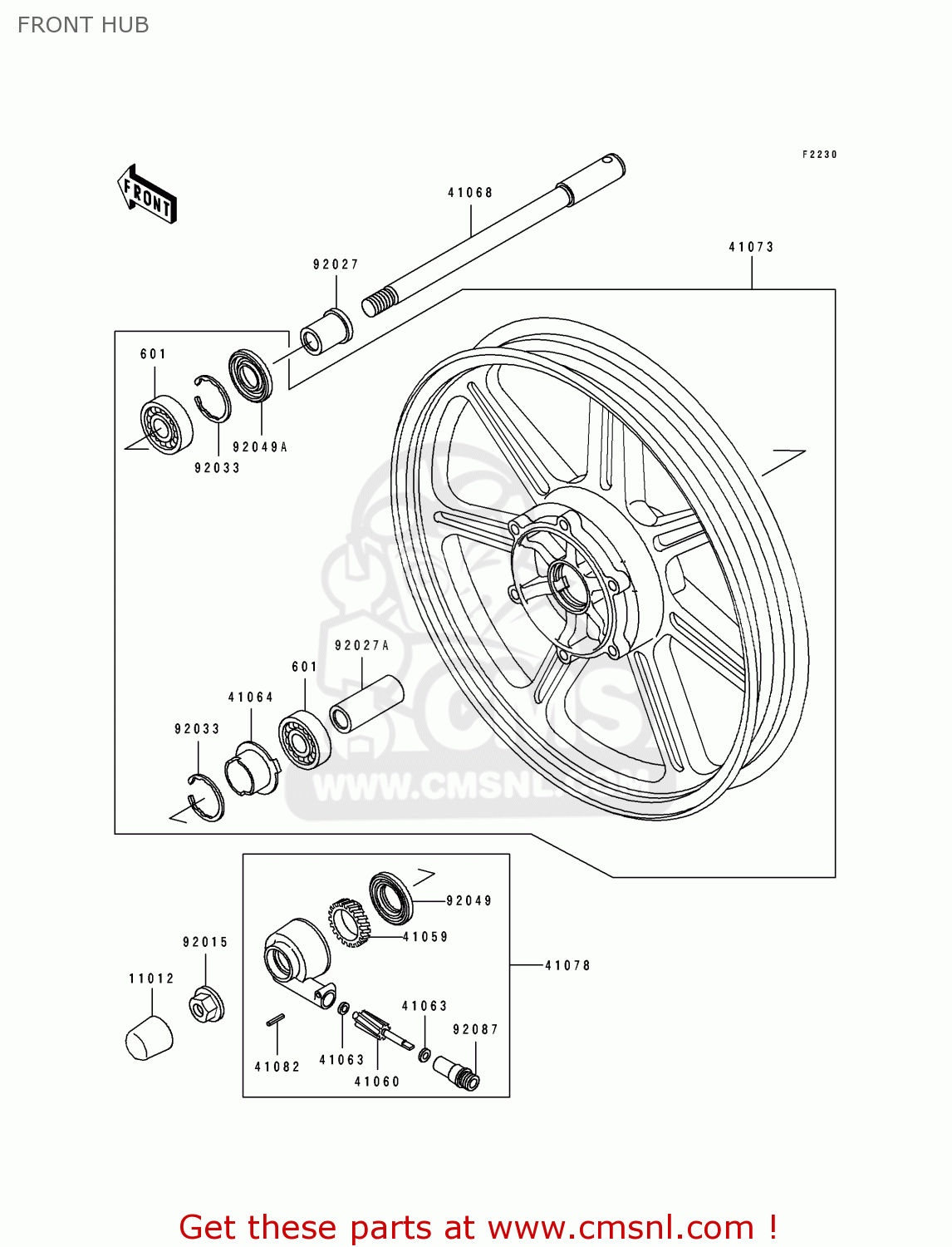 FRONT HUB EN500A3 1992 EUROPE UK FR AR FG GR IT NR SD SP ST