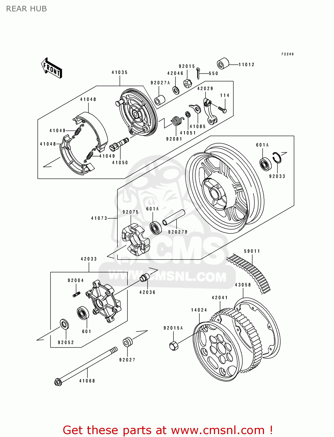 REAR HUB EN500A3 1992 EUROPE UK FR AR FG GR IT NR SD SP ST