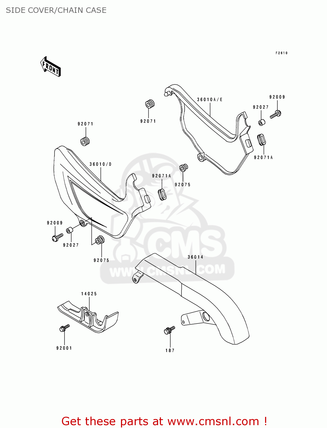 SIDE COVER/CHAIN CASE EN500A3 1992 EUROPE UK FR AR FG GR IT NR SD SP ST