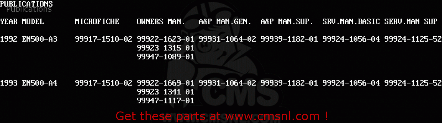 Publications EN500A3 1992 EUROPE UK FR AR FG GR IT NR SD SP ST