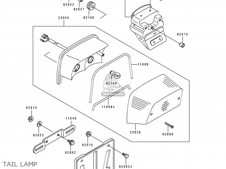 TAIL LAMP - EN500A3 1992 EUROPE UK FR AR FG GR IT NR SD SP ST