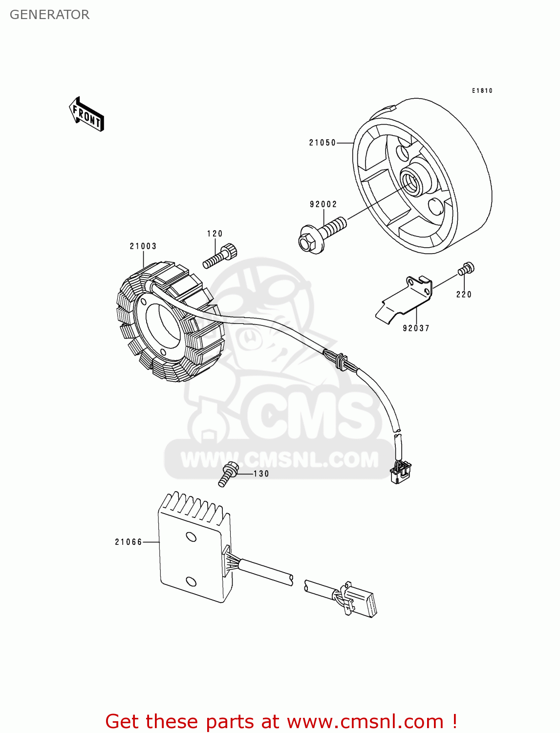 GENERATOR EN500A3 VULCAN500 1992 USA CALIFORNIA CANADA
