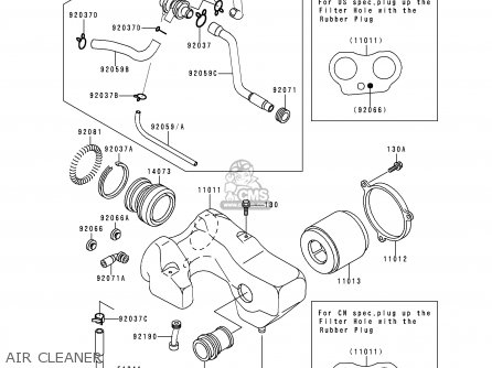 AIR CLEANER - EN500A3 VULCAN500 1992 USA CALIFORNIA CANADA