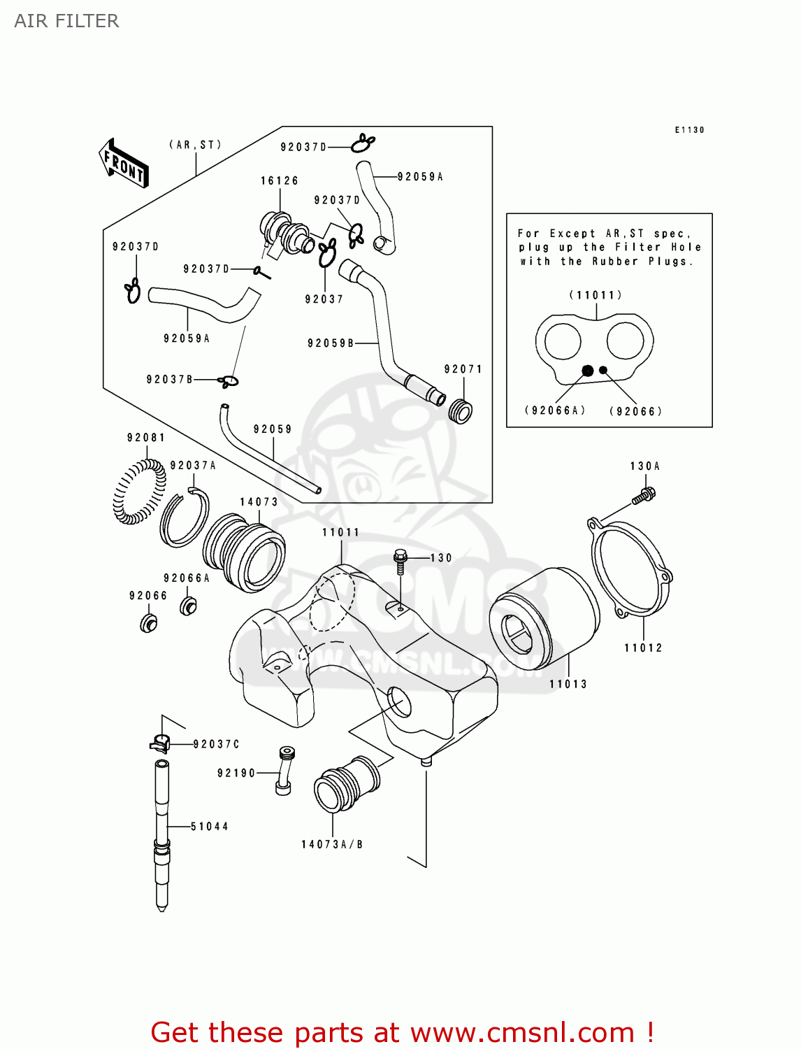 AIR FILTER EN500A4 1993 FRANCE NL FG