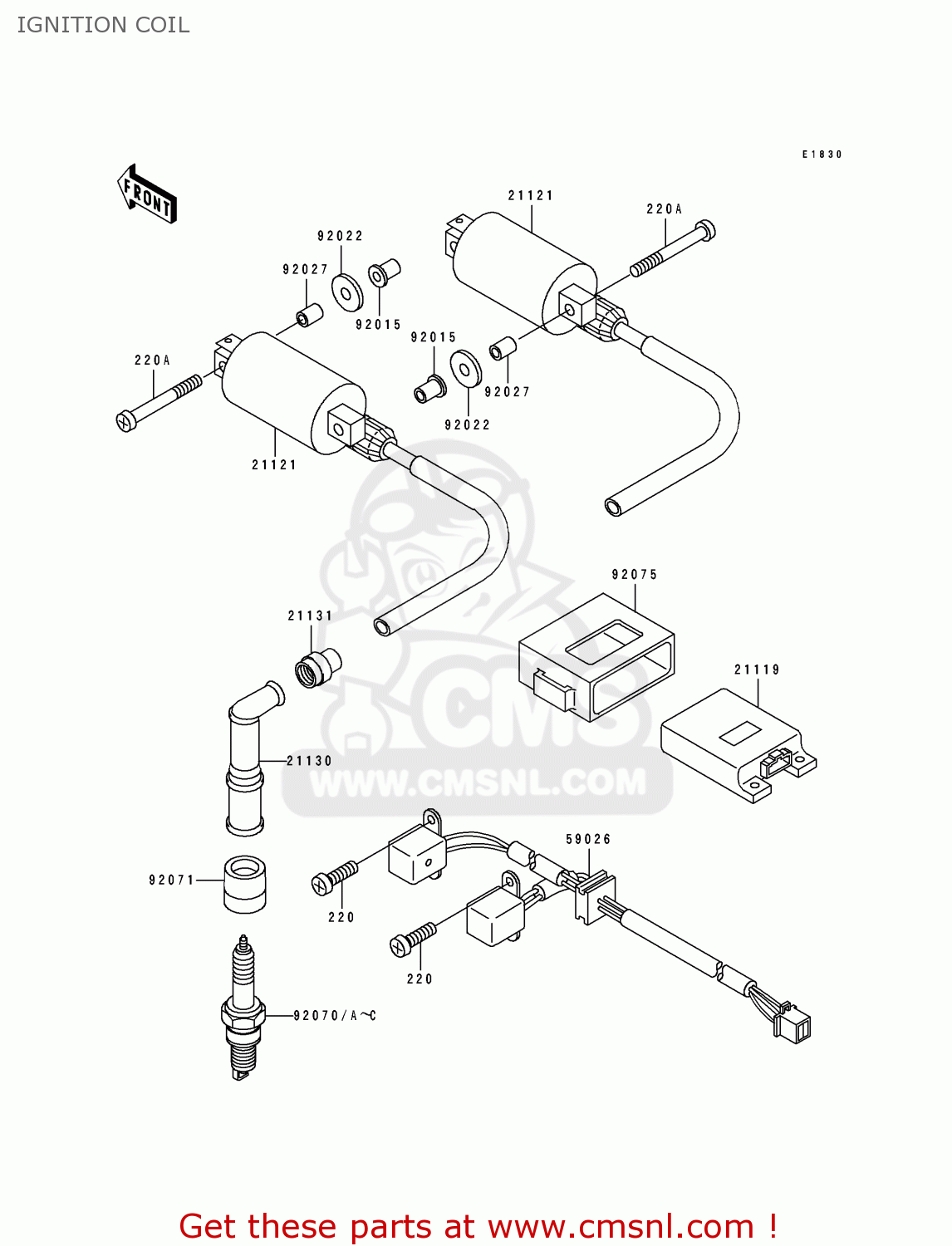 IGNITION COIL EN500A4 1993 FRANCE NL FG