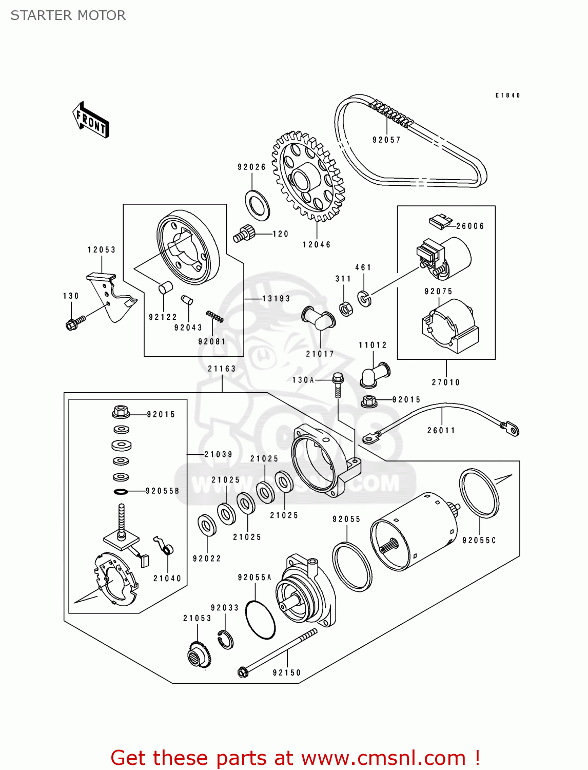 STARTER MOTOR EN500A4 1993 FRANCE NL FG