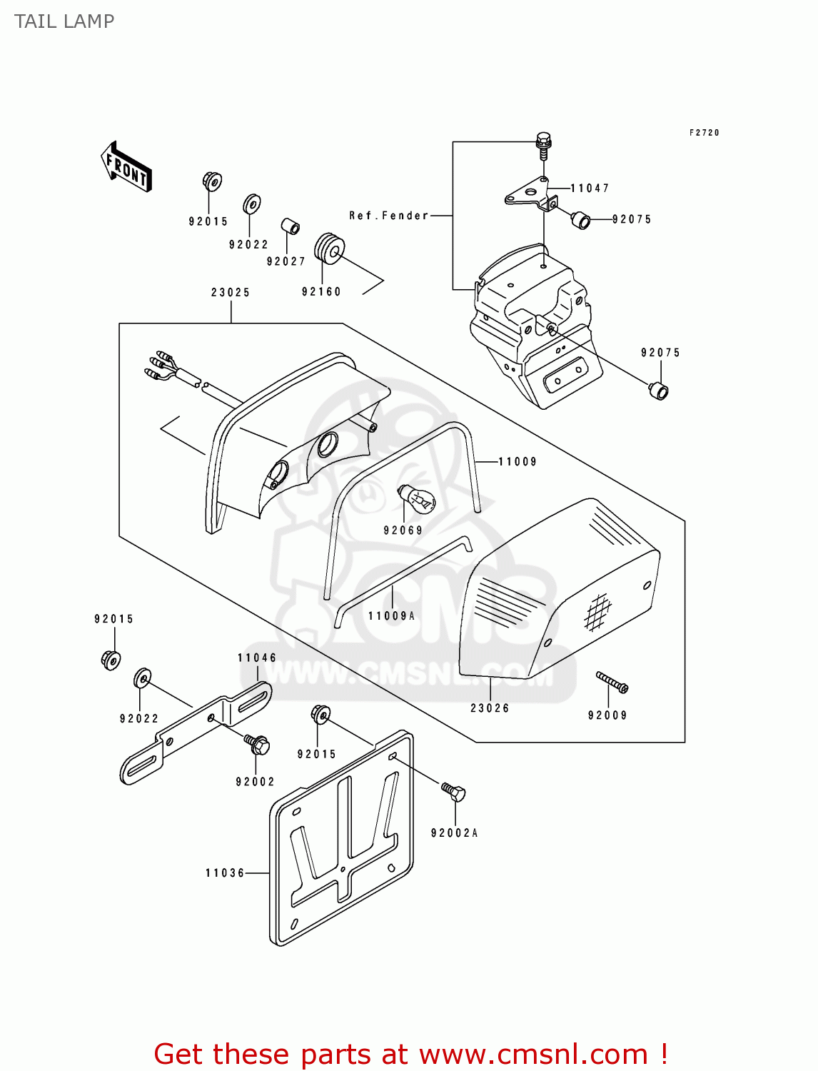 TAIL LAMP EN500A4 1993 FRANCE NL FG