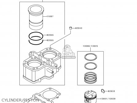 CYLINDER/PISTON - EN500A4 1993 FRANCE NL FG