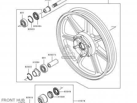 FRONT HUB - EN500A4 1993 FRANCE NL FG