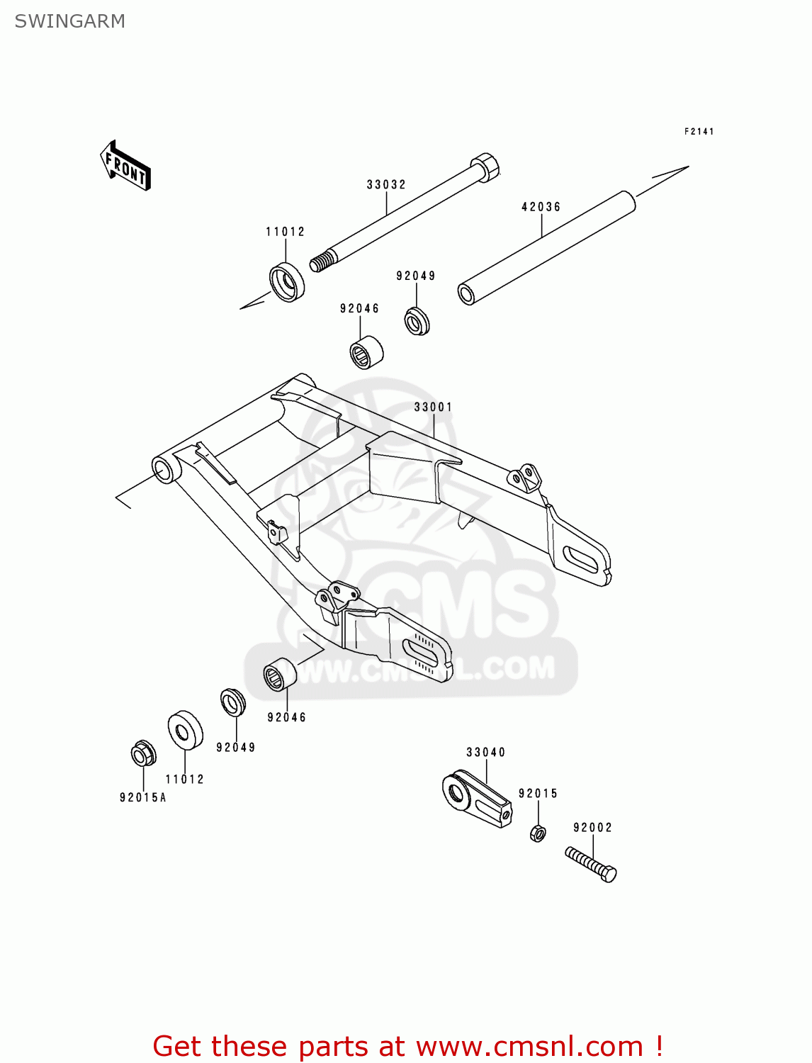SWINGARM EN500A4 VULCAN500 1993 USA CALIFORNIA CANADA