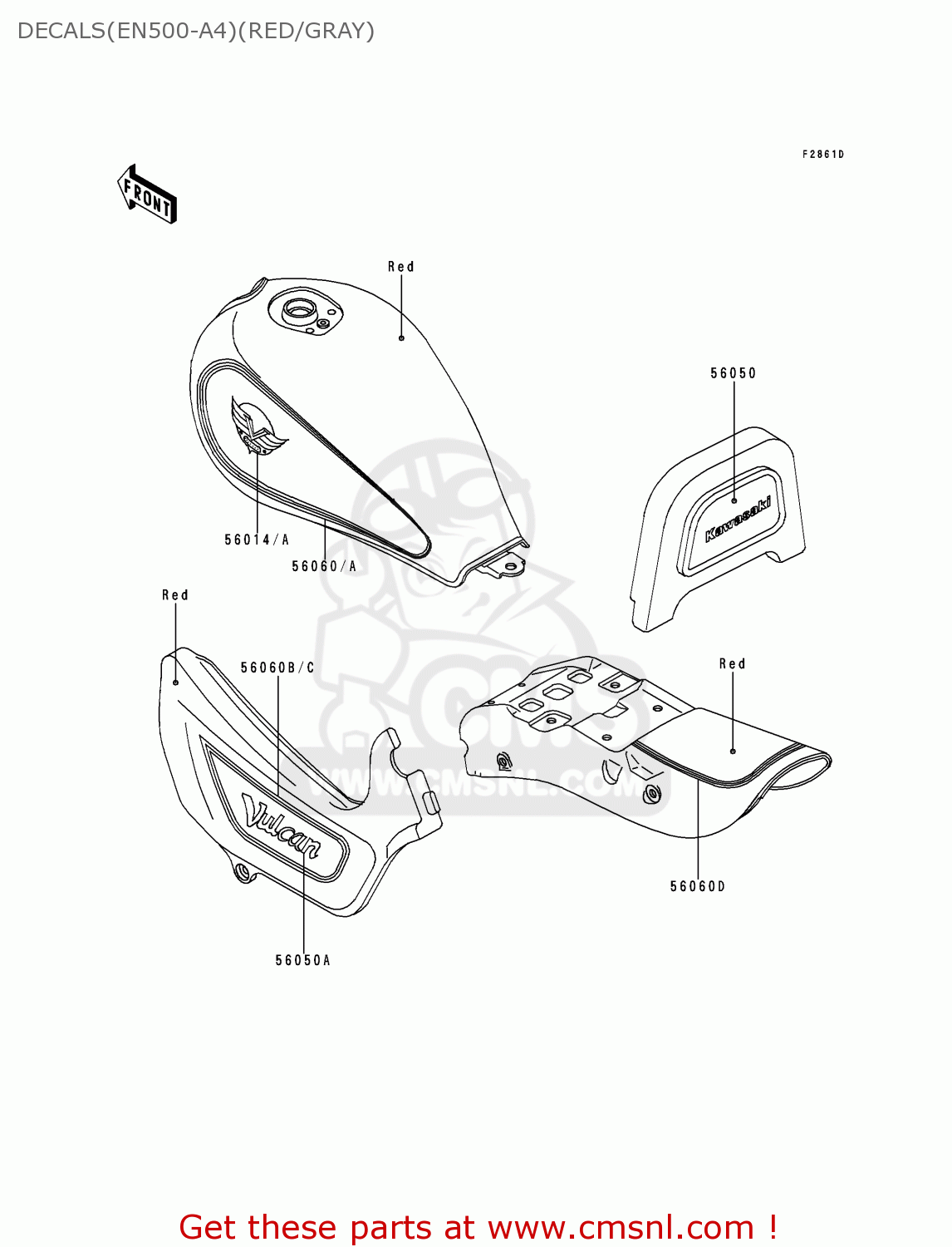 DECALS(EN500-A4)(RED/GRAY) EN500A4 VULCAN500 1993 USA CALIFORNIA CANADA
