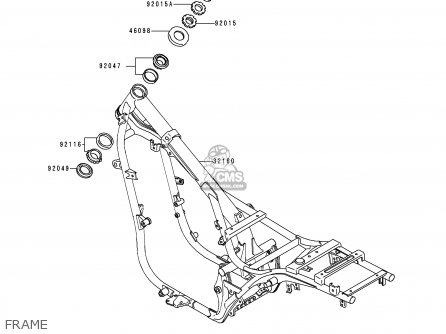 FRAME - EN500A4 VULCAN500 1993 USA CALIFORNIA CANADA