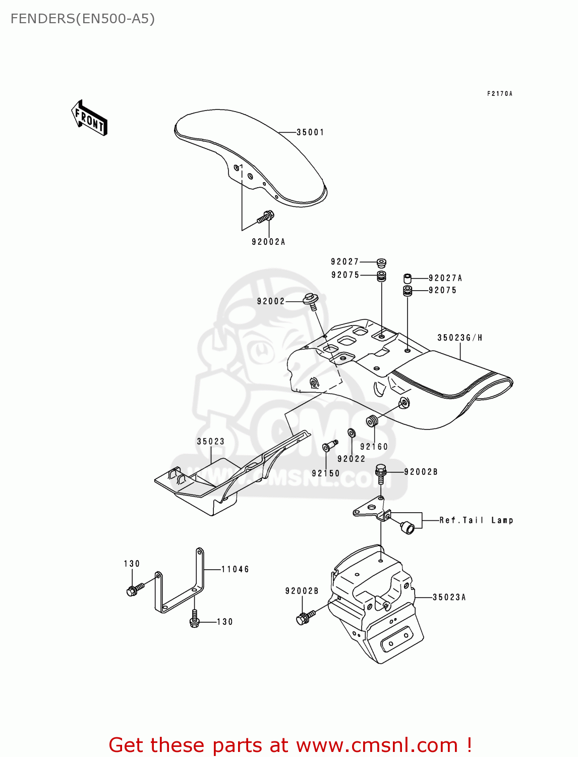 FENDERS(EN500-A5) EN500A5 VULCAN500 1994 USA CALIFORNIA CANADA