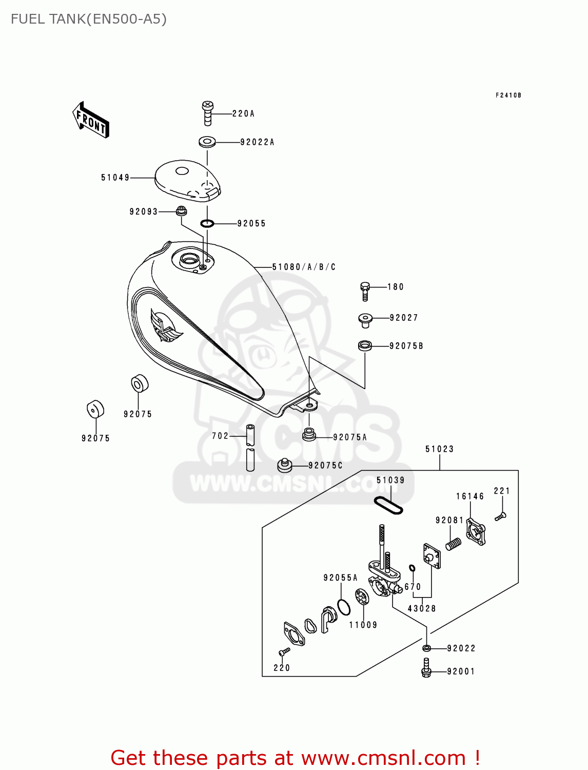 FUEL TANK(EN500-A5) EN500A5 VULCAN500 1994 USA CALIFORNIA CANADA