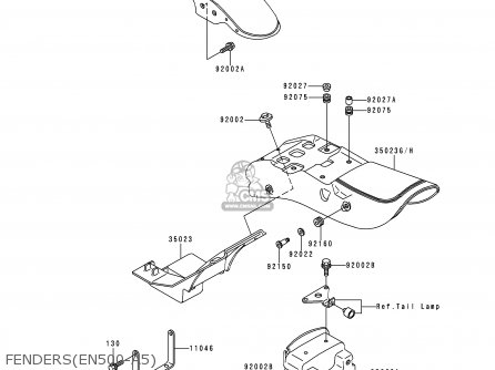 FENDERS(EN500-A5) - EN500A5 VULCAN500 1994 USA CALIFORNIA CANADA