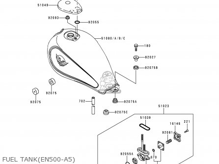 FUEL TANK(EN500-A5) - EN500A5 VULCAN500 1994 USA CALIFORNIA CANADA