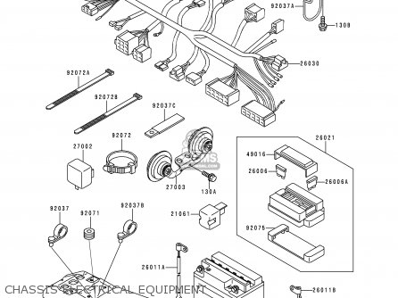 CHASSIS ELECTRICAL EQUIPMENT - EN500A5 VULCAN500 1994 USA CALIFORNIA CANADA