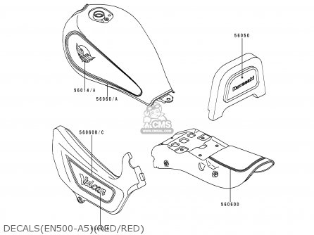 DECALS(EN500-A5)(RED/RED) - EN500A5 VULCAN500 1994 USA CALIFORNIA CANADA