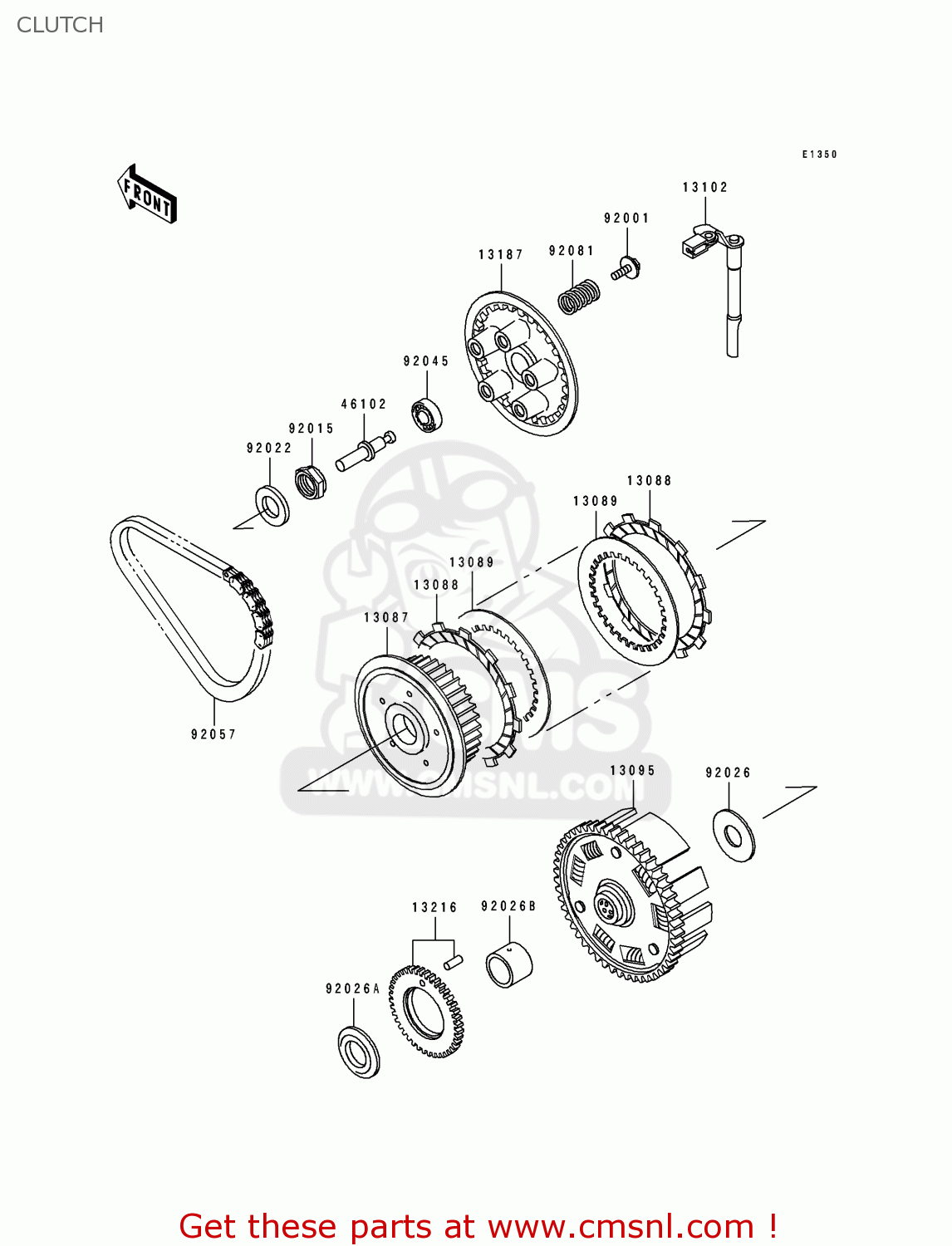 CLUTCH EN500A6 VULCAN500 1995 USA CALIFORNIA CANADA