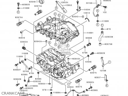 CRANKCASE - EN500A6 VULCAN500 1995 USA CALIFORNIA CANADA